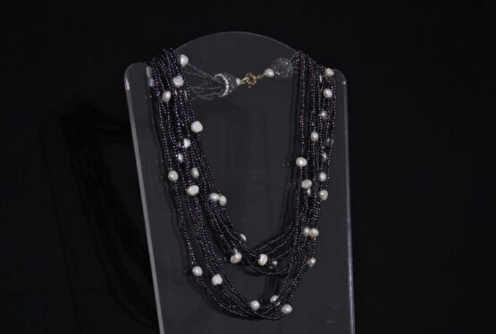 Elegante Collana MultiFili Perline e Perle  COL17